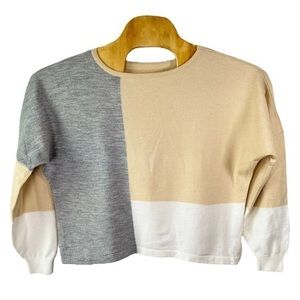 Women’s Color Block Batwing‎ Pullover Sweater    Sz M